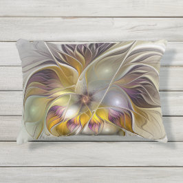 抽象芸術カラフルファンタジーフラワーモダンフラクタル アウトドアクッション