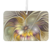 抽象芸術カラフルファンタジーフラワーモダンフラクタル カーエアーフレッシュナー (裏面)