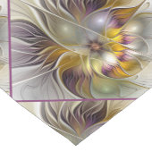 抽象芸術カラフルファンタジーフラワーモダンフラクタル ショートテーブルランナー (コーナー)