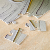 抽象芸術カラフルファンタジーフラワーモダンフラクタル ジグソーパズル (側面)