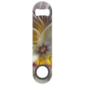 抽象芸術カラフルファンタジーフラワーモダンフラクタル スピード栓抜き (裏面)