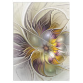 抽象芸術カラフルファンタジーフラワーモダンフラクタル テーブルクロス (正面)