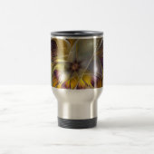 抽象芸術カラフルファンタジーフラワーモダンフラクタル トラベルマグ (中央)