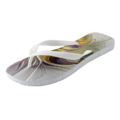 抽象芸術カラフルファンタジーフラワーモダンフラクタル ビーチサンダル (アングル)