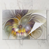 抽象芸術カラフルファンタジーフラワーモダンフラクタル ペーパーパッド (折り畳み)