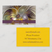 抽象芸術カラフルファンタジーフラワーモダンフラクタル 名刺 (正面/裏面)