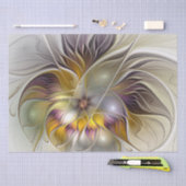 抽象芸術カラフルファンタジーフラワーモダンフラクタル 薄葉紙 (クラフト)