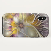 抽象芸術カラフルファンタジーフラワーモダンフラクタル Case-Mate iPhoneケース (裏面(横))