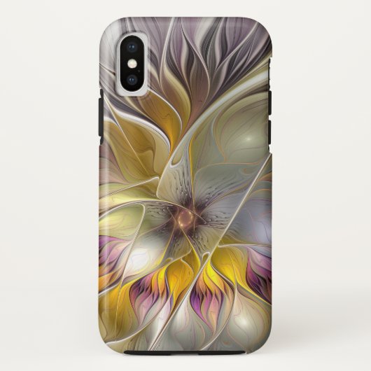 抽象芸術カラフルファンタジーフラワーモダンフラクタル Case-Mate iPhoneケース (裏面)