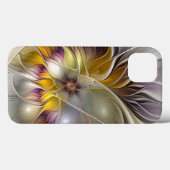 抽象芸術カラフルファンタジーフラワーモダンフラクタル Case-Mate iPhoneケース (裏面 (横))