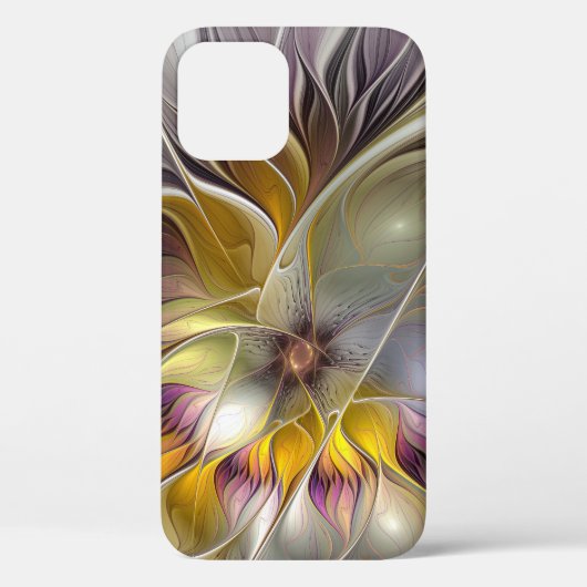 抽象芸術カラフルファンタジーフラワーモダンフラクタル Case-Mate iPhoneケース (裏面)