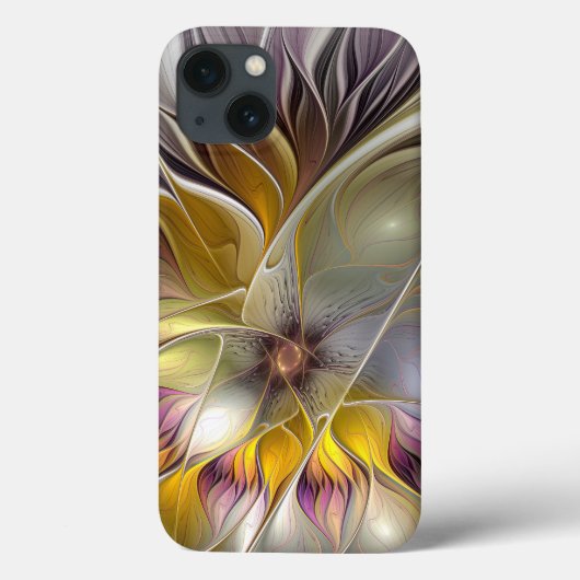 抽象芸術カラフルファンタジーフラワーモダンフラクタル Case-Mate iPhoneケース (裏面)
