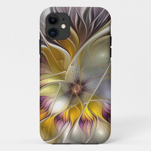 抽象芸術カラフルファンタジーフラワーモダンフラクタル Case-Mate iPhoneケース (裏面)