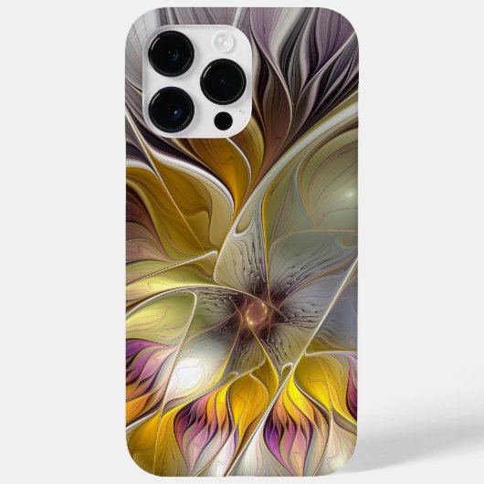 抽象芸術カラフルファンタジーフラワーモダンフラクタル Case-Mate iPhoneケース (裏面)