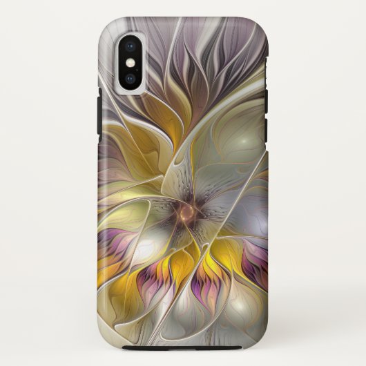 抽象芸術カラフルファンタジーフラワーモダンフラクタル Case-Mate iPhoneケース (裏面)