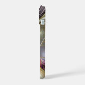 抽象芸術カラフルファンタジーフラワーモダンフラクタル iPhone 15ケース (左側面)