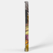 抽象芸術カラフルファンタジーフラワーモダンフラクタル SAMSUNG GALAXYケース (右側面)