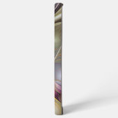 抽象芸術カラフルファンタジーフラワーモダンフラクタル SAMSUNG GALAXYケース (左側面)