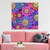 抽象芸術カラフルファンタジー キャンバスプリント (インサイチュ (リビング))