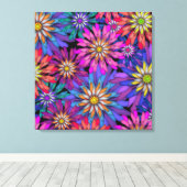 抽象芸術カラフルファンタジー キャンバスプリント (インサイチュ (ウッドフロア))