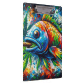 抽象芸術カラフルフィッシュウォールデコーアアート クリップボード (右)