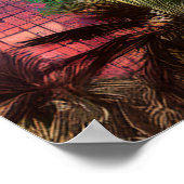 抽象芸術カラフルフェニックスアリゾナのスカイラインポスター ポスター (角)