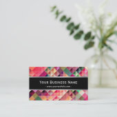 抽象芸術カラフルフラクタルパターン名刺 名刺 (スタンド正面)