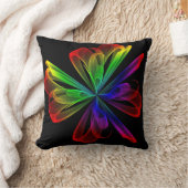 抽象芸術カラフルフラクタル波 クッション (ブランケット)