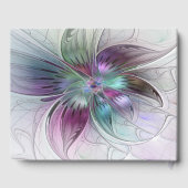 抽象芸術カラフルフラワーフローラフラクタルアート文字 ゲストブック (裏面)