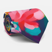 抽象芸術カラフルフローラはっきりしたタイモダンメンズタイ ネクタイ (ロール)