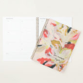 抽象芸術カラフルフローラアート名前をカスタムするプランナー プランナー手帳 (ディスプレー)
