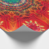 抽象芸術カラフルフローラオーナメントシームレスパターン ラッピングペーパー (角)