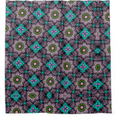 抽象芸術カラフルフローラシャワーカーテン シャワーカーテン (正面)