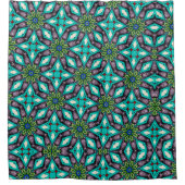 抽象芸術カラフルフローラシャワーカーテン シャワーカーテン (正面)