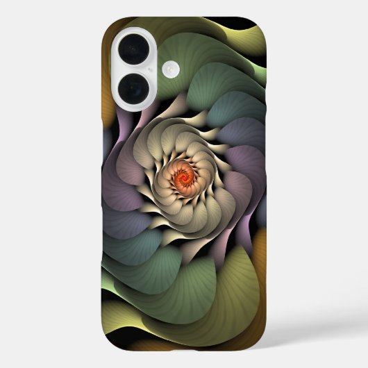 抽象芸術カラフルフローラレインボースパイラル Case-Mate iPhoneケース (裏面)