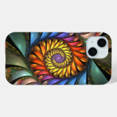 抽象芸術カラフルフローラ螺旋ハーモニウム Case-Mate iPhoneケース (裏面 (横))