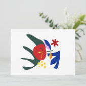 抽象芸術カラフルフローラ 招待状 (スタンド正面)