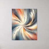抽象芸術カラフルブラシのスパイラルパターン キャンバスプリント (正面)