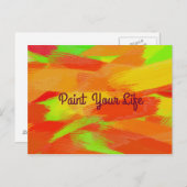 抽象芸術カラフルブラシストロークtexture.文字 ポストカード (正面/裏面)