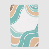 抽象芸術カラフルブルーオレンジ ゴルフタオル (正面)