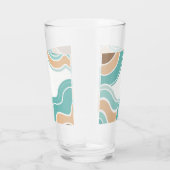 抽象芸術カラフルブルーオレンジ タンブラーグラス (右)