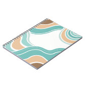 抽象芸術カラフルブルーオレンジ ノートブック (左側)