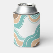 抽象芸術カラフルブルーオレンジ 缶クーラー (缶裏面)