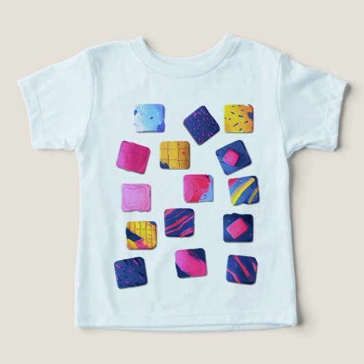 抽象芸術カラフルブロックパターン (デザイン正面)