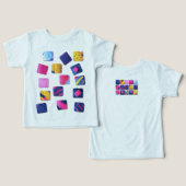 抽象芸術カラフルブロックパターン (デザイン正面&裏面)