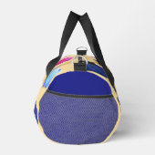 抽象芸術カラフルブロックパターン ダッフルバッグ (右)