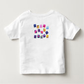 抽象芸術カラフルブロックパターン トドラーTシャツ (裏面)