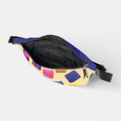 抽象芸術カラフルブロックパターン ファニーパック (見開き)