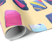 抽象芸術カラフルブロックパターン ラッピングペーパー (ロールコーナー)