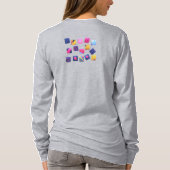 抽象芸術カラフルブロックパターン Tシャツ (裏面)